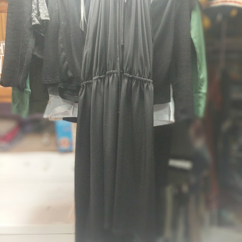 Black mid high low dress